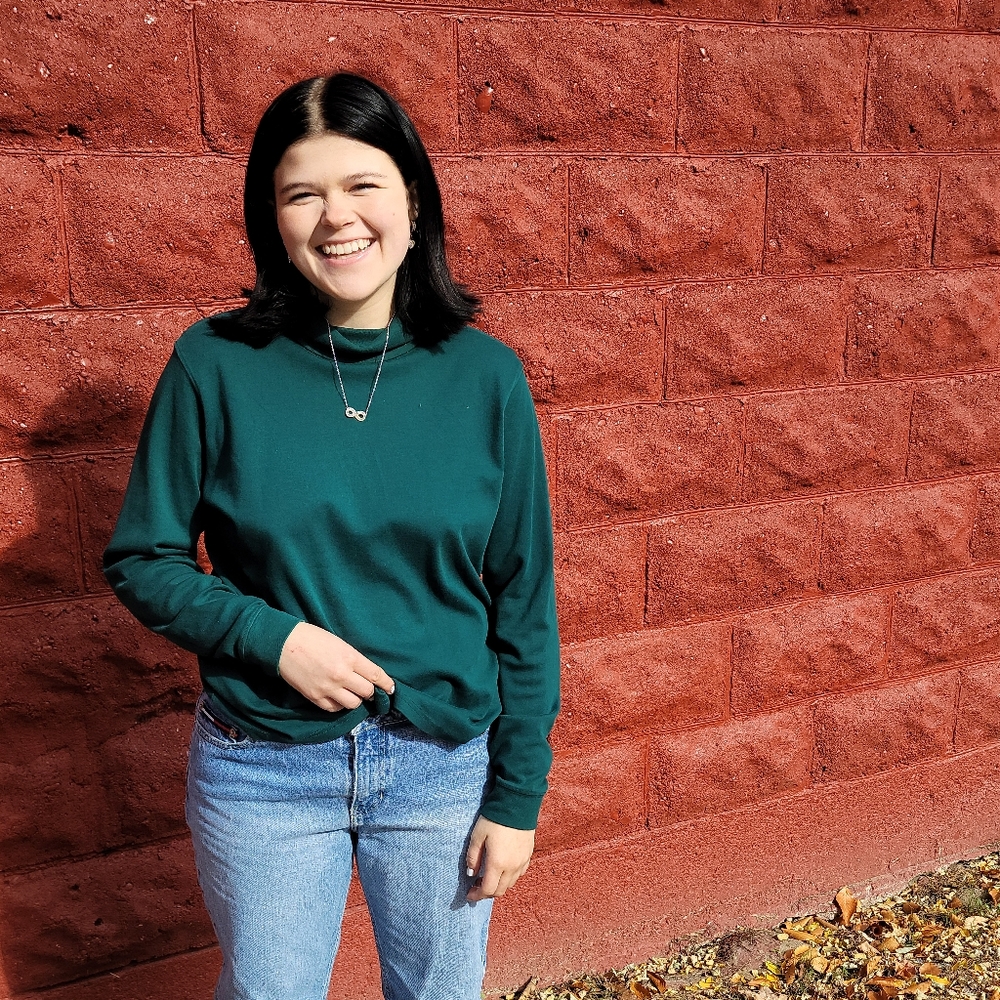 90s L.L. Bean Green Turtleneck